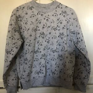 Space pattern long sleeve sweater